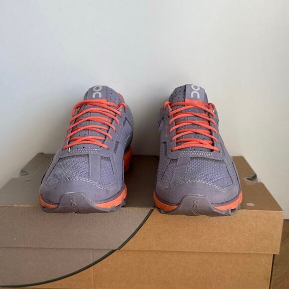 On Cloud Cloudtec Grey/Orange Women Running Sneakers - SZ 8.5 - Picture 9 of 12